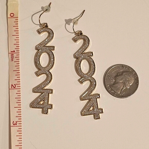 2024 Rhinestone Chandelier Earrings 3 inch - Picture 3 of 6